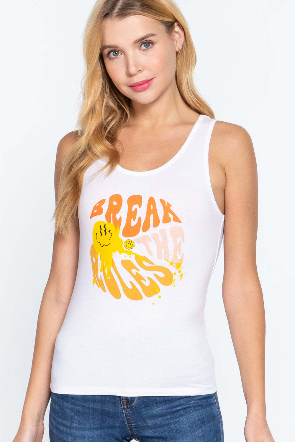 Screen Print Knit Tank Top - $6.50