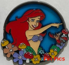 Disney Little Mermaid Ariel Princess Flower &amp; Mushroom Window Mystery pin - £11.83 GBP