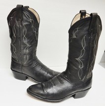 DAN POST Western Cowboy Boots Black Made in USA Style 6550 Men&#39;s 9 EW - £62.12 GBP