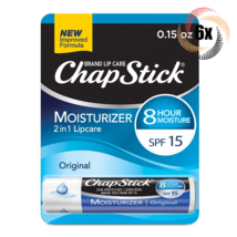 6x Sticks ChapStick Original 8 Hour Moisture SPF 15 Lip Protectant Balm | .15oz - £14.99 GBP