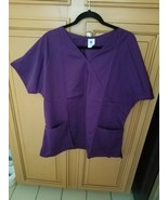 Strictly Scrubs Women&#39;s V-Neck Scrubs Top, Eggplant, Size XL - $31.24 CAD