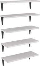 Five-Piece Wall Shelf Set From Wallniture Assisi, Which Is White Floating - £34.34 GBP