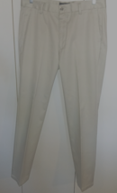 DOCKERS MEN&#39;S TAN SLIM FIT 100% COTTON FLAT FRONT KHAKIS-34x31.25&quot;-NWOT-... - $14.99