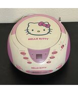 2012 Hello Kitty Stereo Boombox CD Player AM/FM Radio WORKS! Model KT2024A - $80.00
