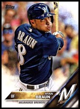 2016 Topps #298 Ryan Braun NM-MT Brewers ID:2971 - £1.33 GBP