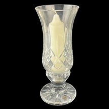 Vintage Waterford Crystal Lismore 2 Piece Hurricane Candle Lamp Base Ire... - £37.36 GBP