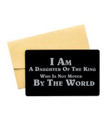 Motivational Christian Black Aluminum Card, I Am A Daughter of The King ... - £13.04 GBP