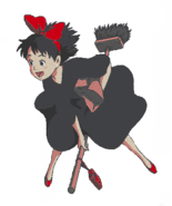 Anime Embroidery Pattern Kiki Delivery Broom Ride - £3.99 GBP