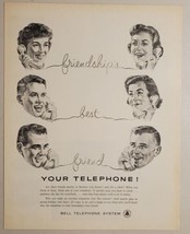 1960 Print Ad Bell Telephone Systems Friends Talk on Phone with Each Other - $15.28
