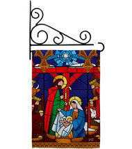 Stained Glass Nativity - Impressions Decorative Metal Fansy Wall Bracket Garden  - £22.00 GBP