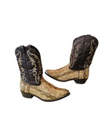 Laredo Western Cowboy Boots For Men Monty Faux Snake Golden Copper Sz 13D - $1,761.39 MXN