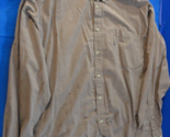 COLUMBIA SPORTSWEAR BROWN WHITE STRIPED LONG SLEEVE BUTTON UP MENS SHIRT... - $18.59