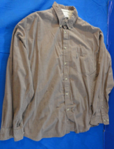 Columbia Sportswear Brown White Striped Long Sleeve Button Up Mens Shirt 2XL - £13.10 GBP