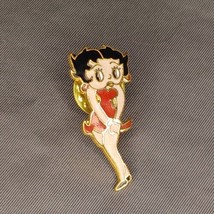 Betty Boop Red Dress Enameled Lapel Pin Brooch - $293.59 MXN