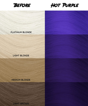Crazy Color Semi Permanent Conditioning Hair Dye - Hot Purple, 5.1 oz image 2