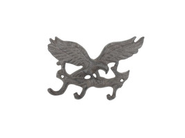 [Pack Of 2] Cast Iron Flying Eagle Landing on a Tree Branch Decorative Metal ... - £32.07 GBP