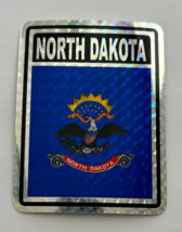 North Dakota Flag Reflective Decal Sticker 3&quot;x4&quot; Inches - £3.11 GBP