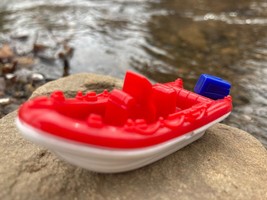 Matchbox Toy Boat White Water Raft Boat Diecast White Red Blue Boys 1:70... - $4.99