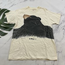 Wheelhouse T&#39;s Vintage 90s Bear Hug Graphic Tee Size M Cream Animal Shirt - $26.72