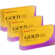 3x Kodak Professional Gold 200 Color Negative Film - 120 Roll Film, 5-Pack - £186.85 GBP