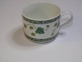 Sango Ivy Charm Coffee Mug Tea Cup 2 1/2&quot; Tall White And Green Ceramic S... - $3.95