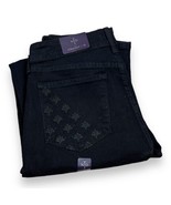 New NYDJ Not Your Daughter&#39;s Jeans Straight Black Denim Pants Embellishe... - £37.76 GBP
