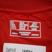 New Balance Shirt Womens L Red Polo Shirt Short Sleeve Spread Collar Button - £15.80 GBP