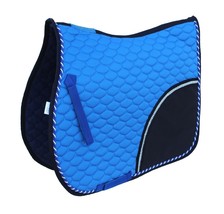 Horse Cotton Quilted All Purpose ENGLISH SADDLE PAD Trail Riding Dark Bl... - $38.60