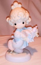 VTG 1989 Precious Moments 521450 Working Girl &quot;Lord...Stick To My Job&quot; &#39;90 Mark - £15.78 GBP