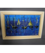 Original Painting Acrylic on board Marine Lebanese Randa Hijazi 2008 - $205.15 CAD