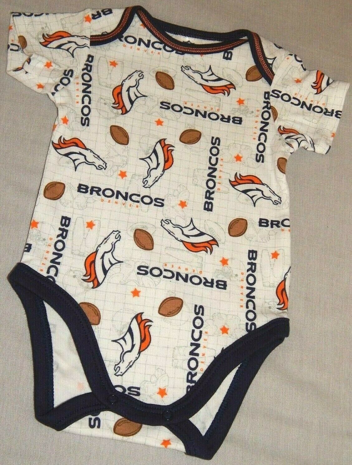 Denver Broncos Onesie Size 18 Months Gerber Baby New White Bodysuit NFL Football - $15.84