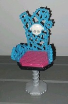 Monster High Vanity Chair Frankie Stein Doll Blue Pink Plastic 7&quot; - $6.99