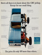 1965 GMC Pickup Vintage Print Ad One Small Thing Cutaway Anatomy of A Truck - £11.64 GBP