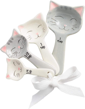 Cat Shaped Ceramic Measuring Spoons - Gift for Any Cat Lover - Cat Ceram... - $27.84