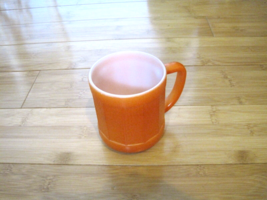 Vtg Federal F Orange Milk Glass Coffee Cup Mug #12 USA - £19.71 GBP