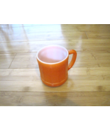 Vtg Federal F Orange Milk Glass Coffee Cup Mug #12 USA - $24.75