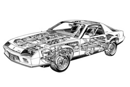 1982 Chevy Camaro Cutaway Drawing | 24x36 inch POSTER | vintage classic car - £16.43 GBP