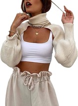 Super Cropped Sweater Turtleneck - £44.18 GBP