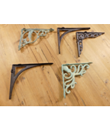 5 Shelf Brackets Cast Iron Rustic Welding **READ** ROUGH CASTING CHIPS D... - $24.99