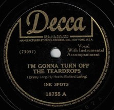 Ink Spots 78 I&#39;m Gonna Turn Off The Teardrops / The Sweetest Dream E / EE- SH2G - £5.53 GBP
