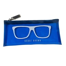 Bobbi Brown Blue Transparent Case Glasses Makeup Pens Cosmetic Travel Bag - $18.99