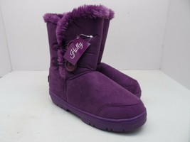 Holly WOmen&#39;s Twin Button Faux Fur Lined Boot Purple Size 5M - $21.37