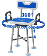 Swive Shower Chair with Arms and Back Heavy Duty 500 Lbs for Seniors Eld... - $204.21 CAD