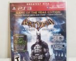 Batman: Arkham Asylum - GotY Edition PS3 (Sony PlayStation 3, 2010) w 3D... - $6.43