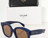 Brand New Authentic Celine Cl 4002 Eyeglasses 90J CL4002UN Blue 54mm - $168.29