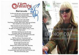 Nancy Wilson Signed Heart Barracuda Lyrics Sheet Proof COA Autographed - £158.26 GBP