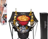 All-In-One Tailgating Table - Folding Collapsible Camping Table With Ins... - $64.94