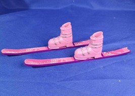 Replacement Play Sportz Yasmin Skiing MGA Bratz Doll Shoes Pink Boots &amp; ... - £9.72 GBP