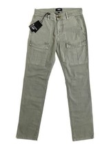 Paige Jeans Craft Cargo Silvercord Green denim Pants Side Pockets Mens S... - $71.40