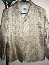 Stunning Chico&#39;s ONE-BUTTON Blazer Sz 2 (Regular Sz 12-14) Intricate Design - £47.47 GBP